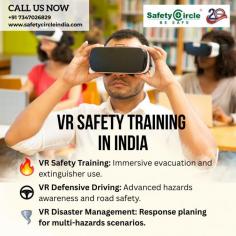 Safety Circle India immersive VR safety training in India have great experience the future of workplace safety. We offers realistic simulations for fire safety, disaster management and defensive driving, These simulations ensure that your team is prepared for the dangers that they will face in the real world through cutting-edge technology.