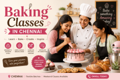 Enhance your baking skills with professional Baking Classes in Chennai offering practical training in cakes, pastries, breads, chocolates, desserts, and fondant decoration. Learn through hands-on sessions guided by experienced chefs in a creative environment. These courses are ideal for beginners, home bakers, and aspiring entrepreneurs who want to start a bakery business or build a successful career in baking.